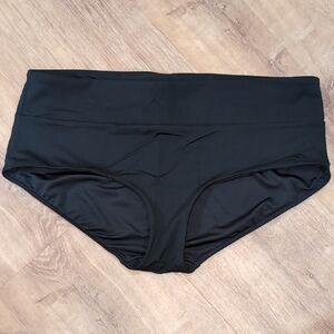 Athleta Black High-Waist swim bottoms